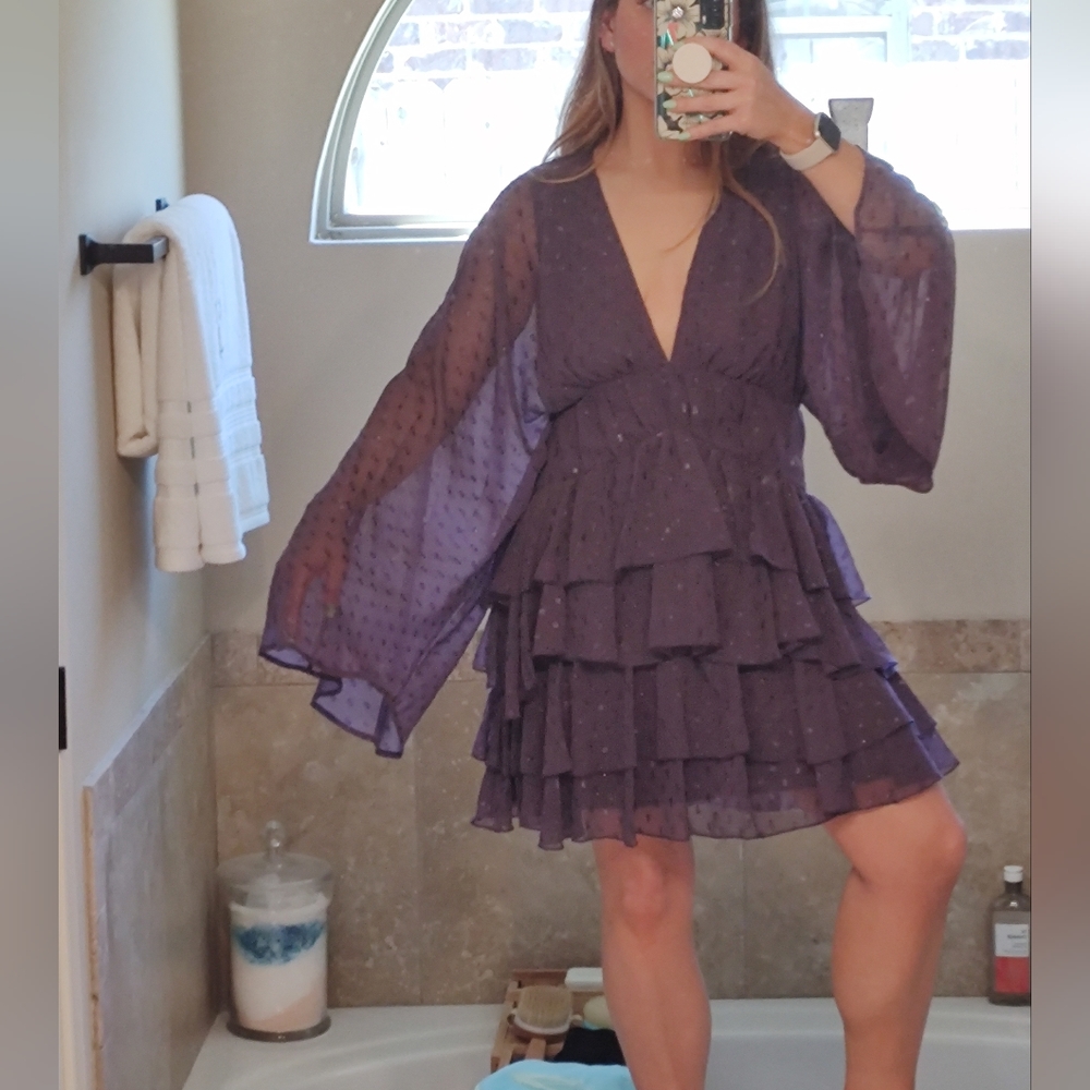 ASOS Ruffle Mini Dress - Picture 8 of 9